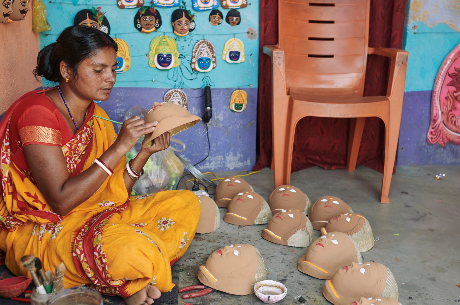 Artisan of Charida village busy in their creative work